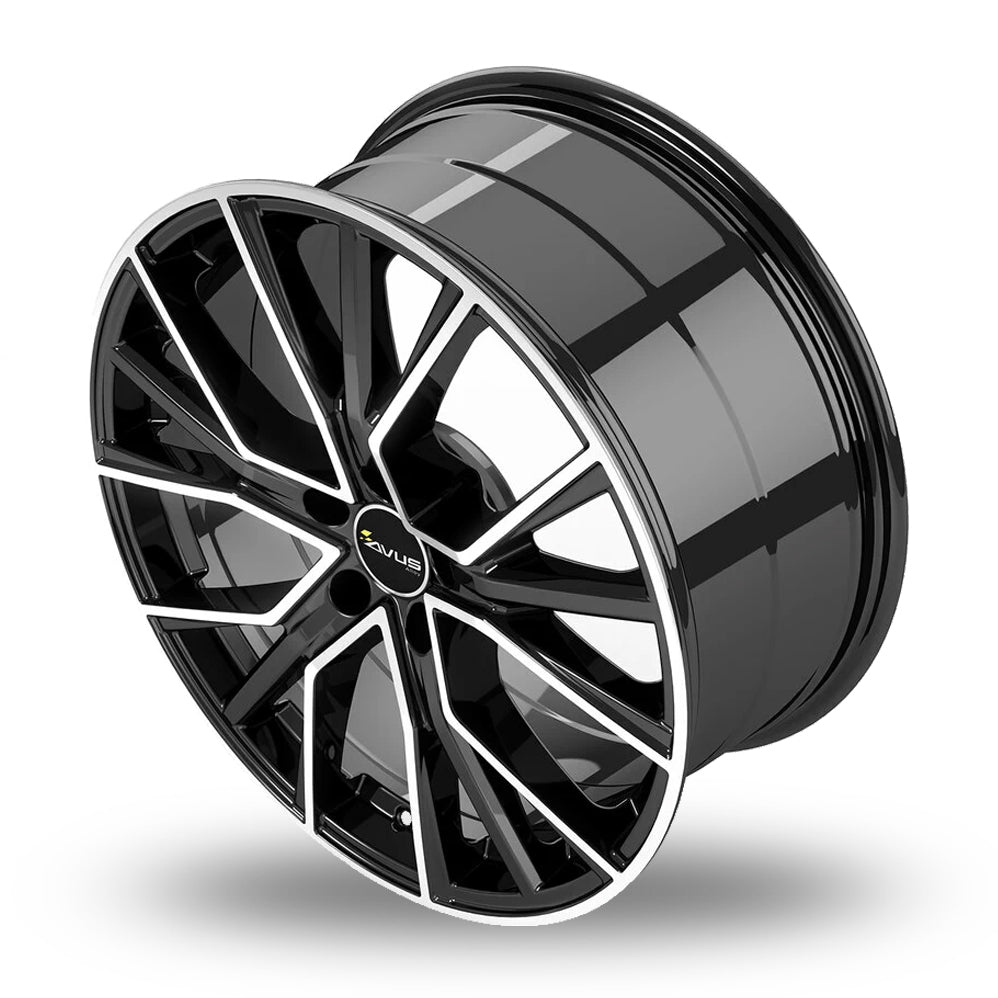 Avus Racing AF18 Black Polished 18 Inch Set of 4 alloy wheels