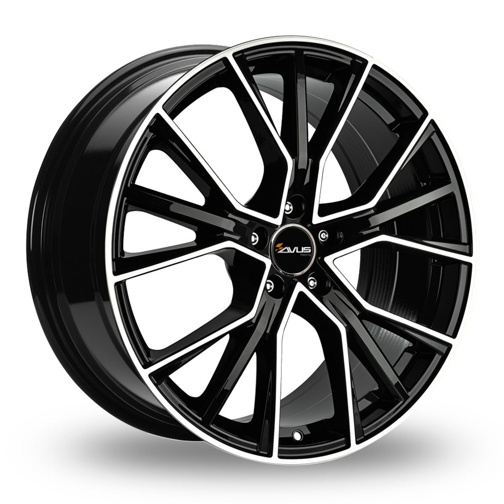 Avus Racing AF18 Black Polished 18 Inch Set of 4 alloy wheels
